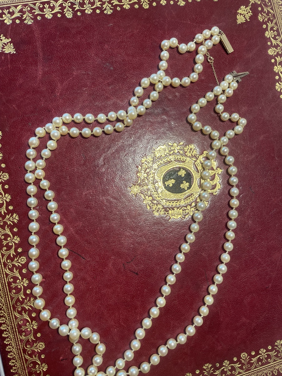 Collier de perles à deux rangs -photo-2