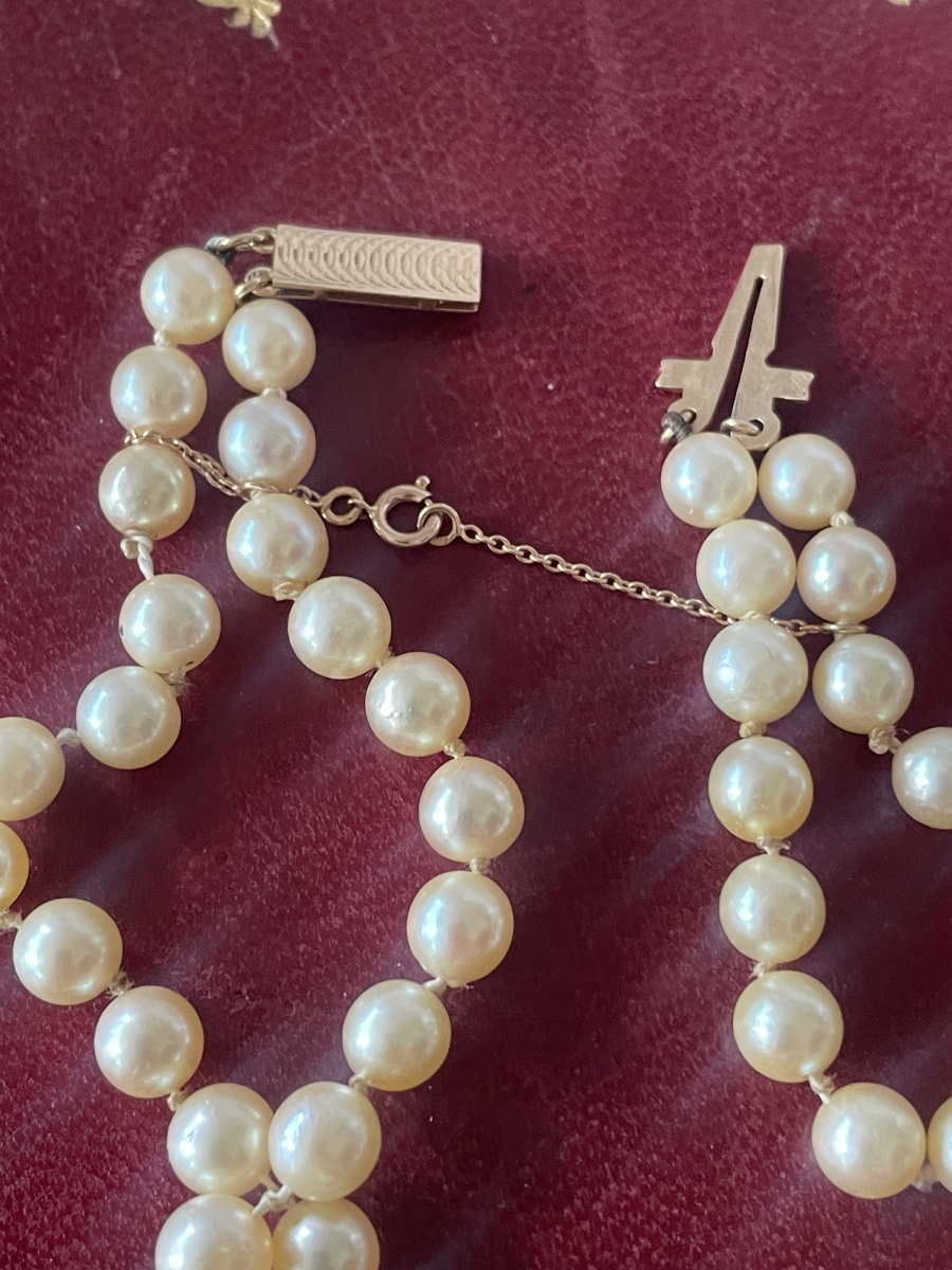 Collier de perles à deux rangs -photo-7