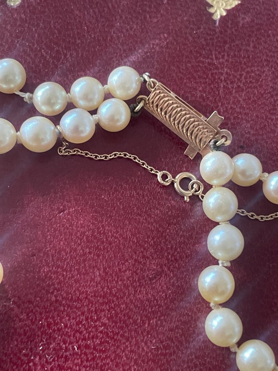 Collier de perles à deux rangs -photo-8