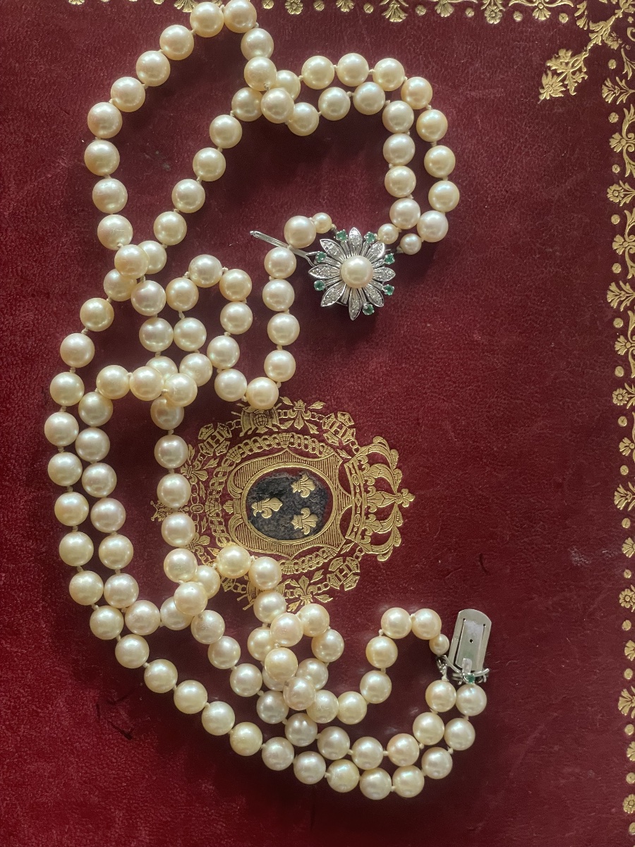 Three-strand Pearl Necklace -photo-4