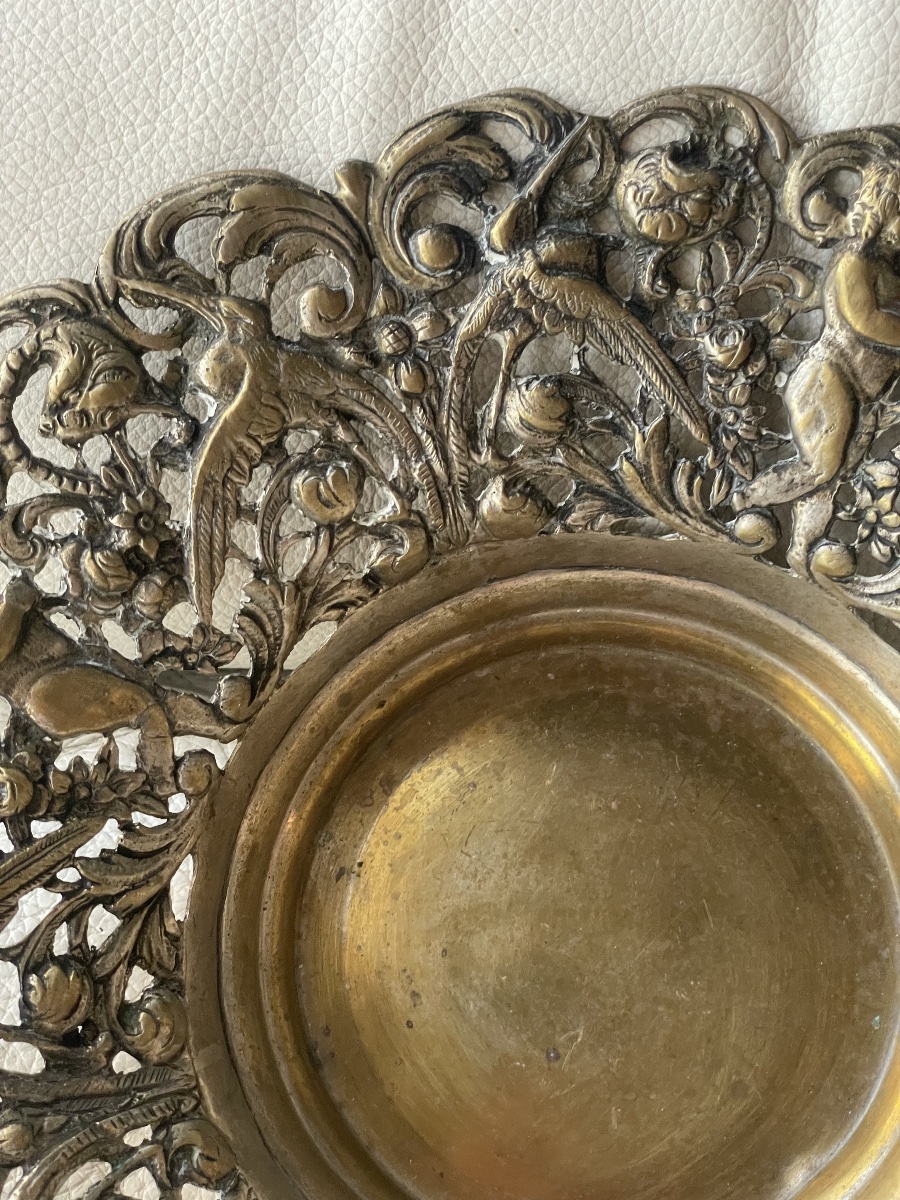 18th-century Silver-plated Bronze Wastebasket -photo-2