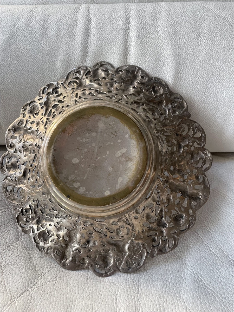 18th-century Silver-plated Bronze Wastebasket -photo-4