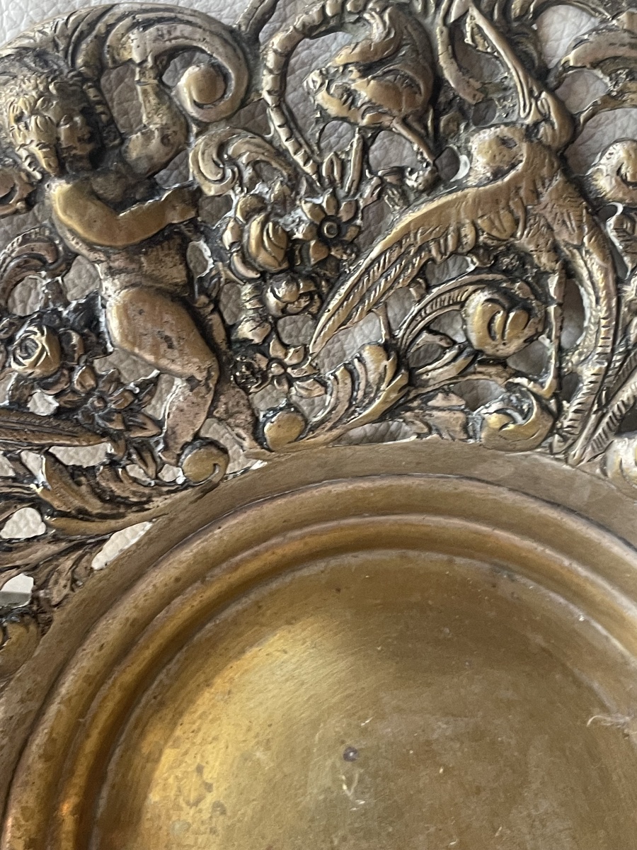18th-century Silver-plated Bronze Wastebasket -photo-5