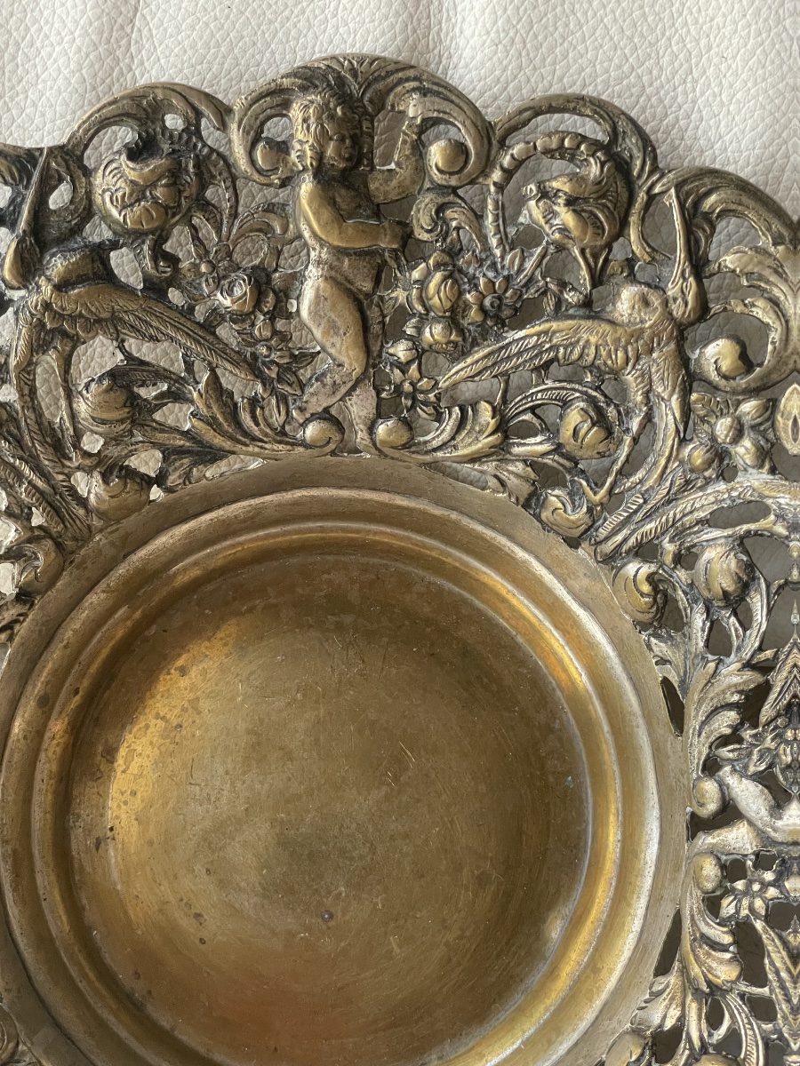 18th-century Silver-plated Bronze Wastebasket -photo-6