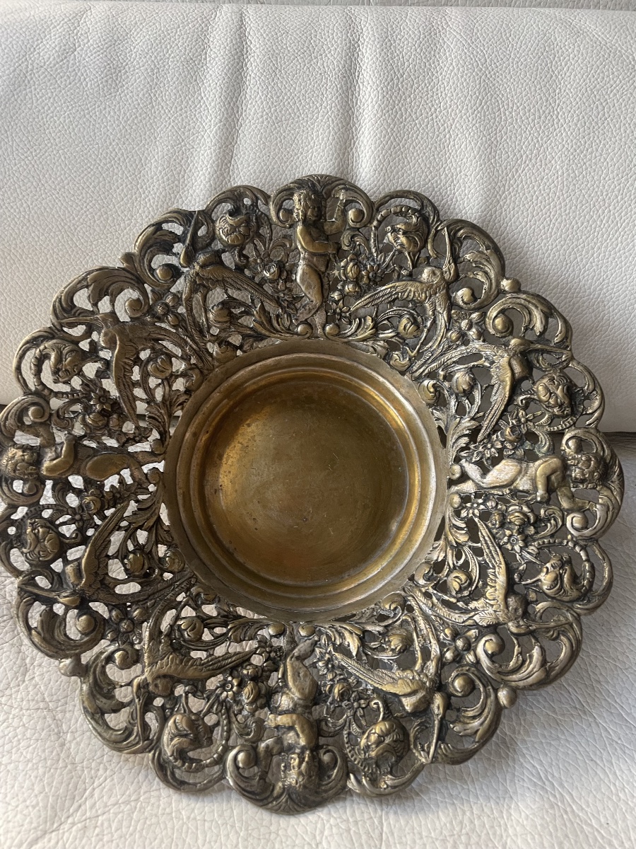 18th-century Silver-plated Bronze Wastebasket -photo-7