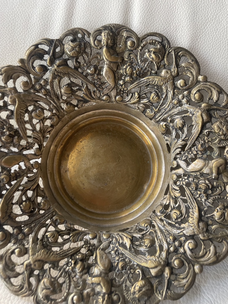 18th-century Silver-plated Bronze Wastebasket -photo-8