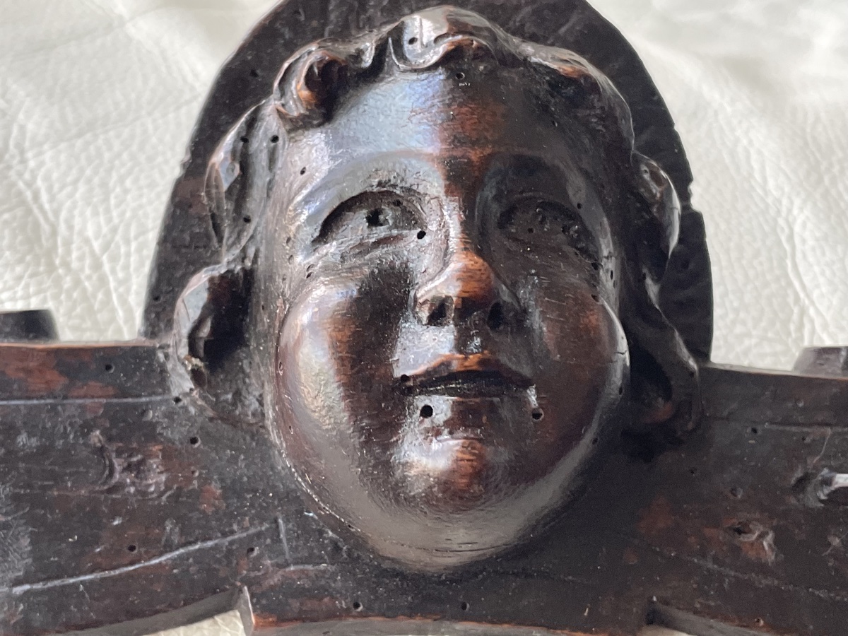 Pair Of 18th-century Wooden Cherubs -photo-2