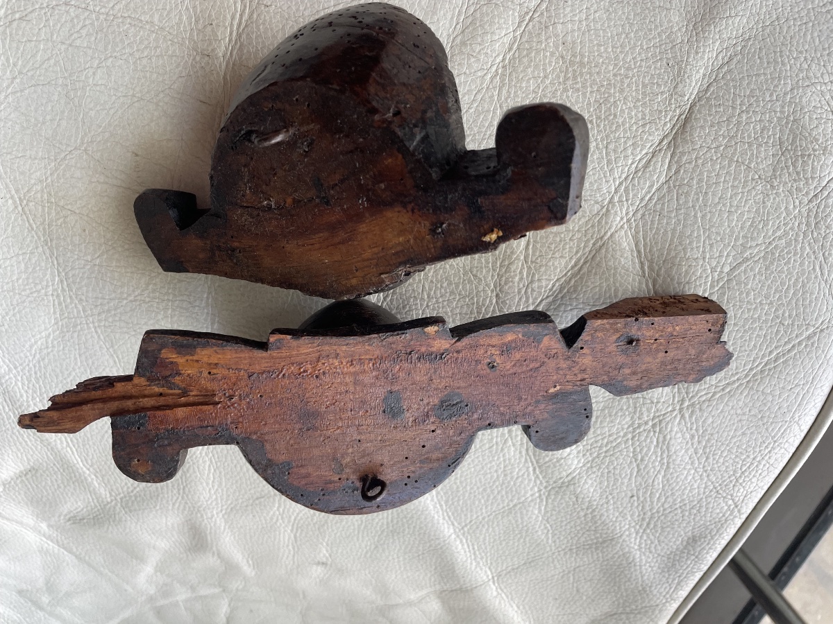 Pair Of 18th-century Wooden Cherubs -photo-4