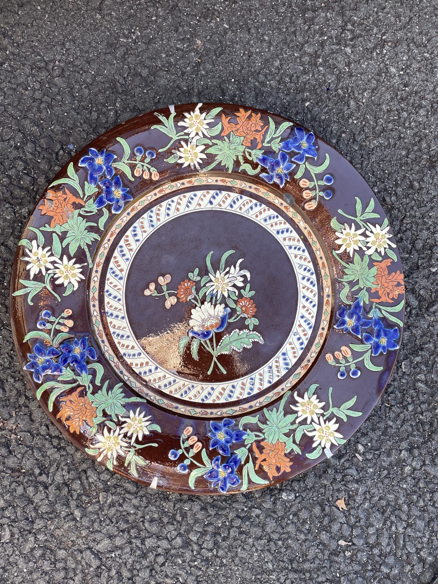 Grand Plat céramique émaillée -photo-6