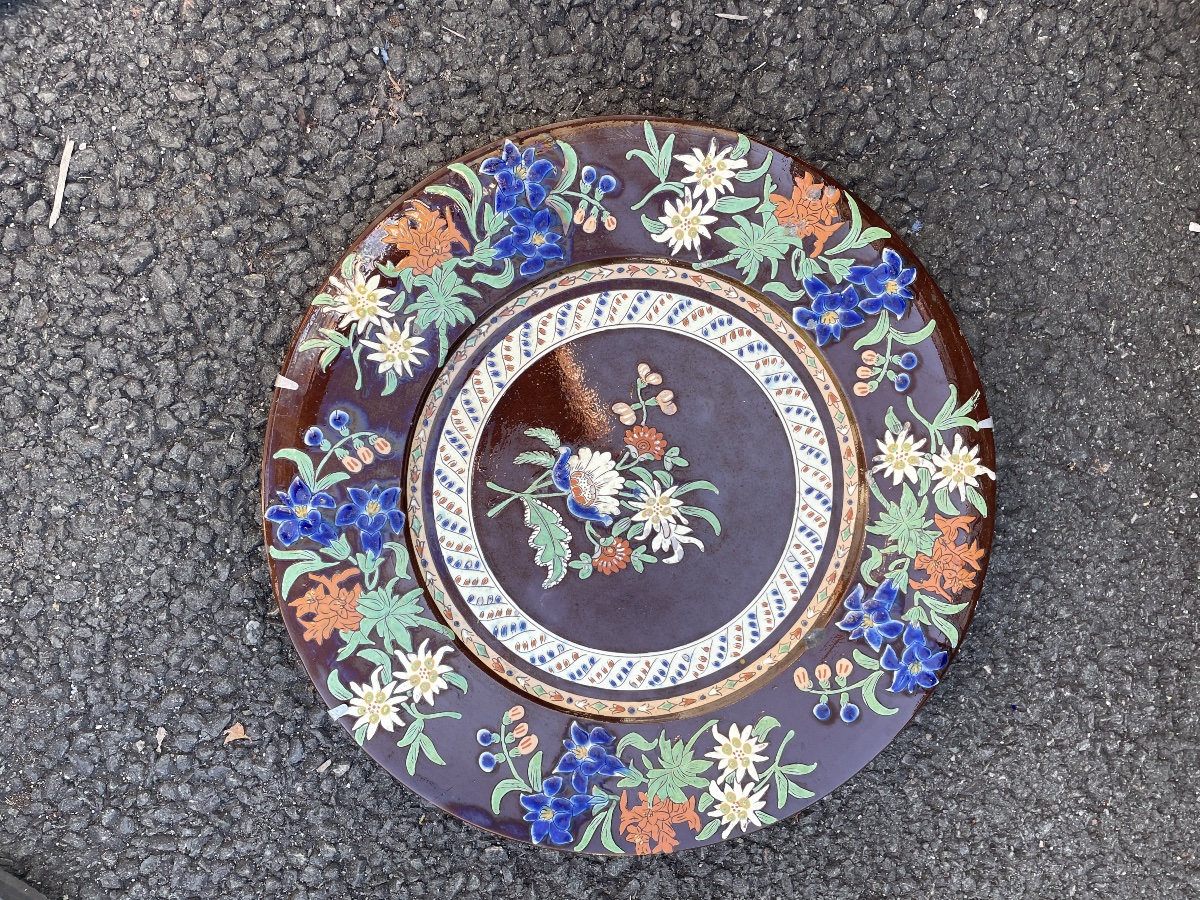Grand Plat céramique émaillée -photo-7