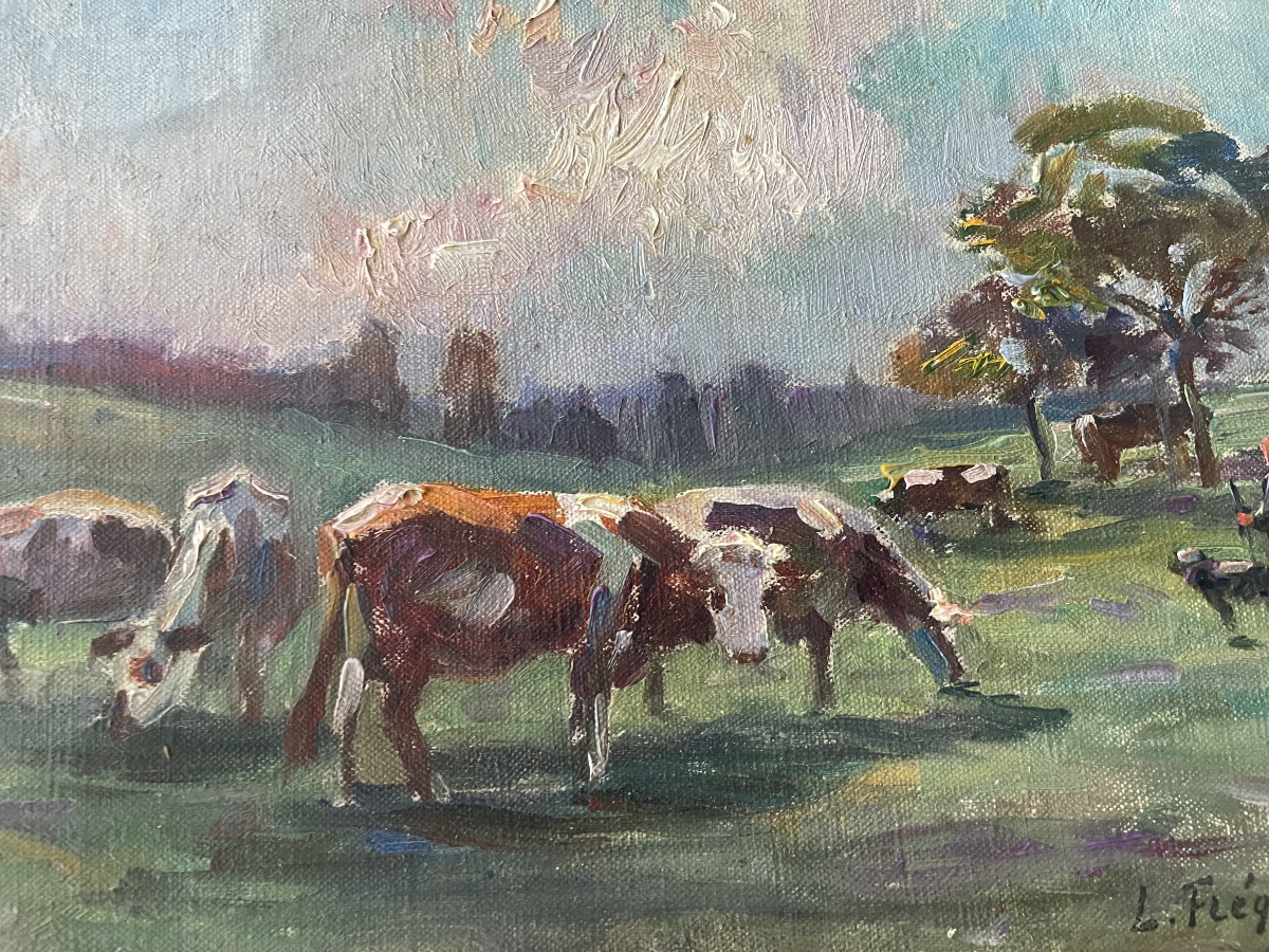 "farmer And Cows" By L. Freguenez -photo-5