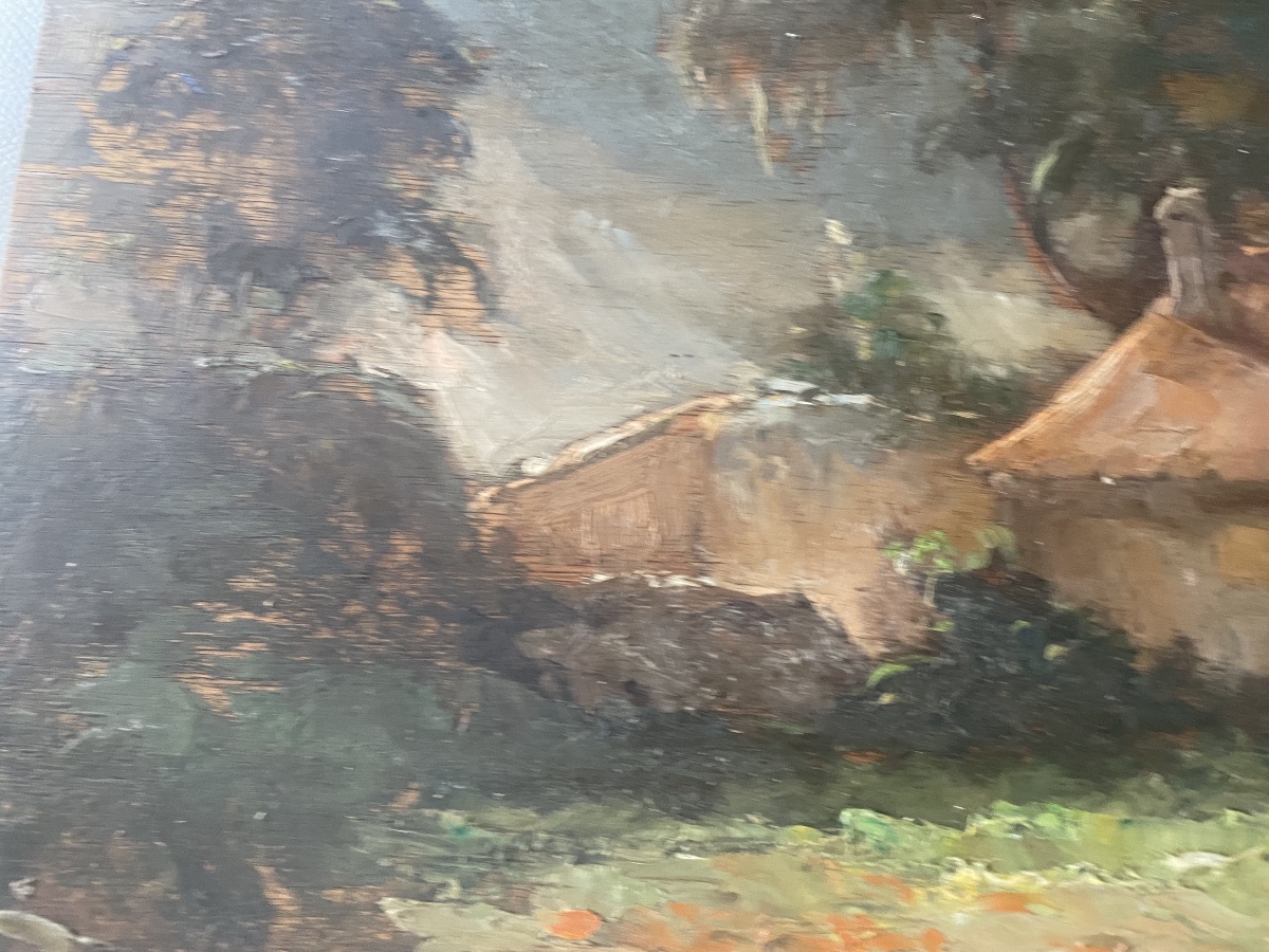 Double-sided Painting. The Well And The Farm -photo-2