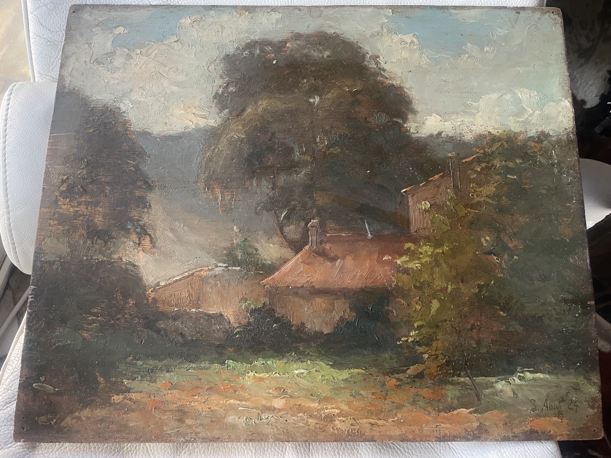 Double-sided Painting. The Well And The Farm -photo-1