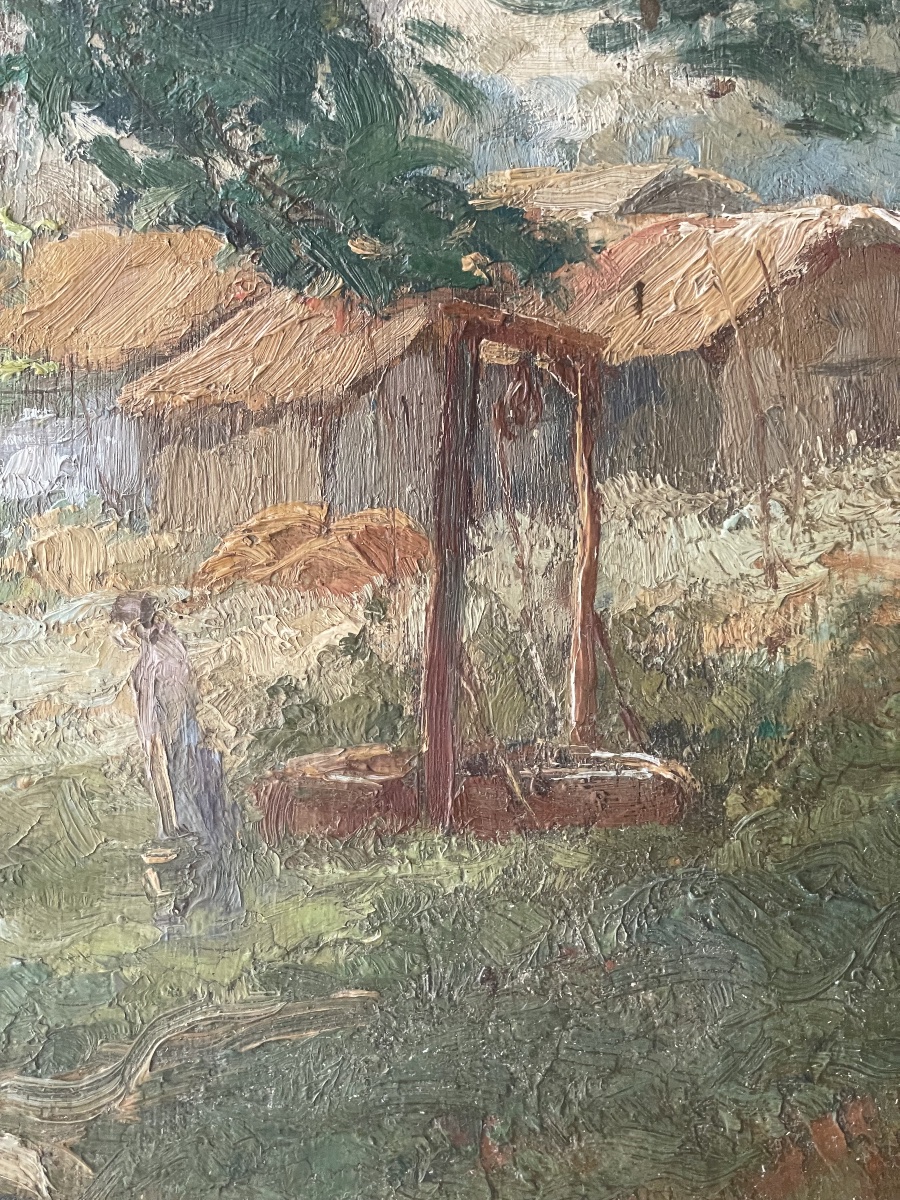 Double-sided Painting. The Well And The Farm -photo-3