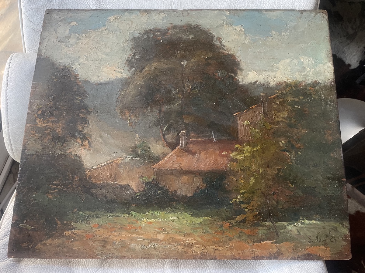 Double-sided Painting. The Well And The Farm -photo-6