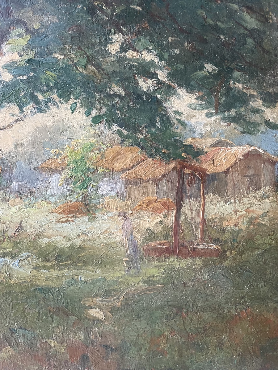 Double-sided Painting. The Well And The Farm -photo-8
