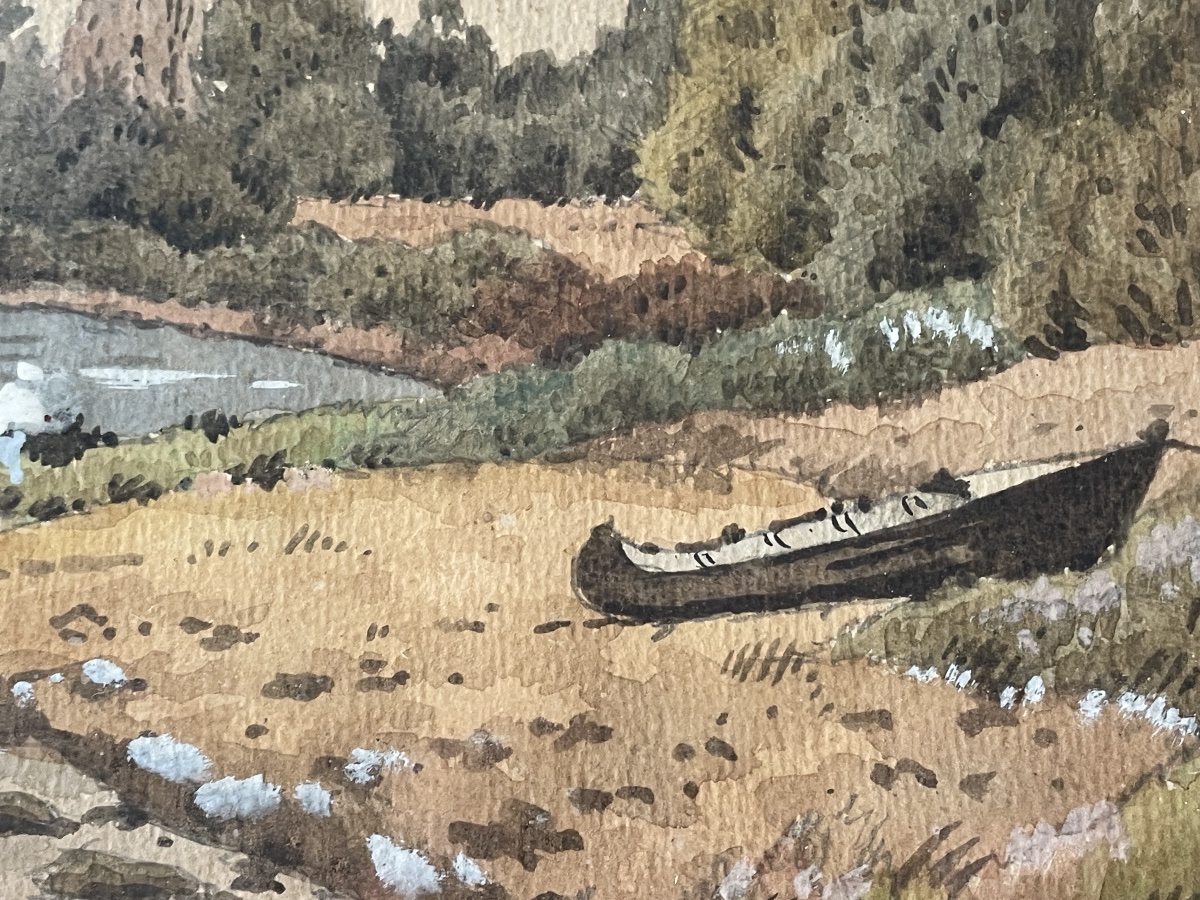 Watercolor Of The Charentes River In Saintes-photo-3