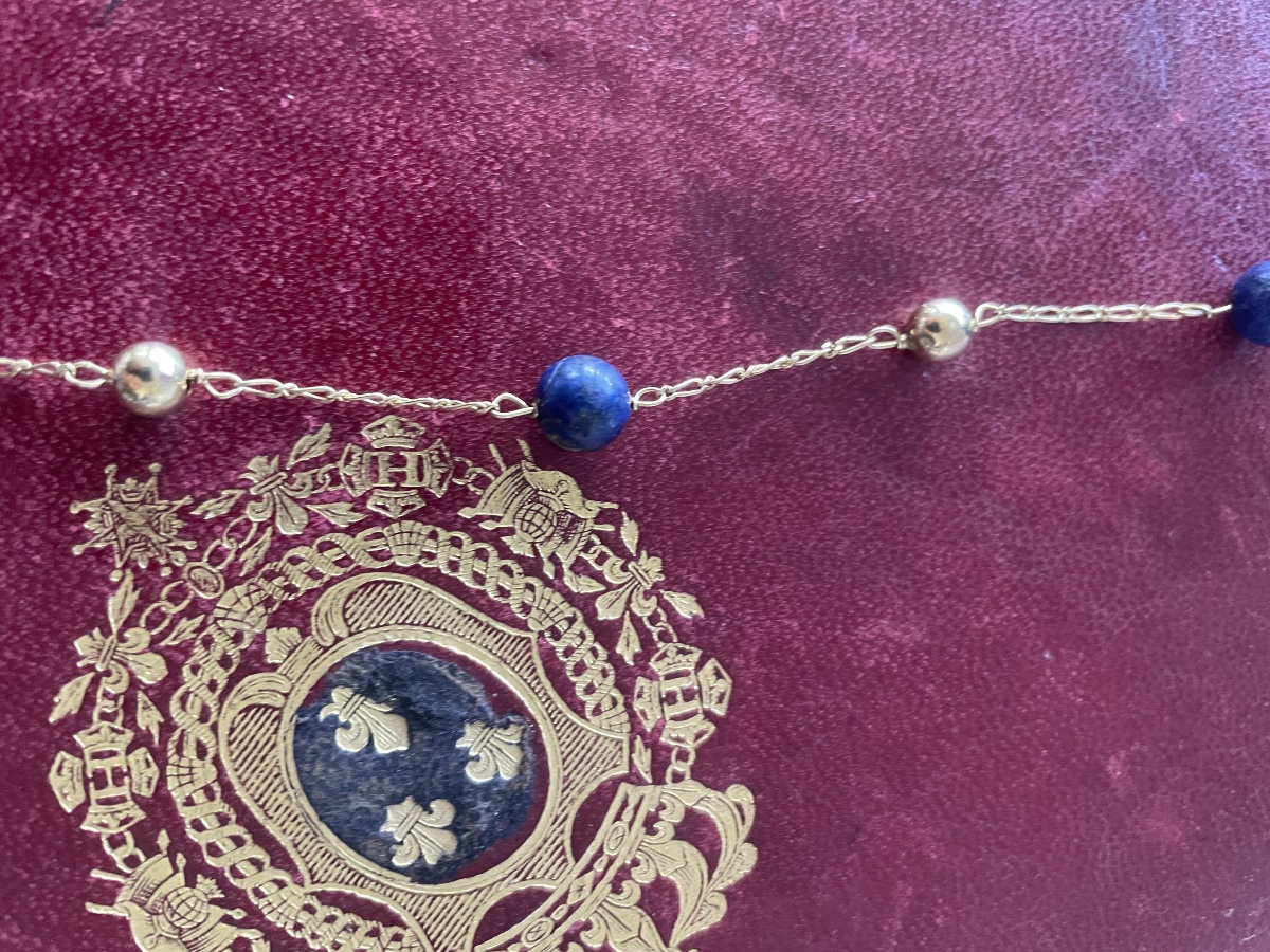 Bracelet or et lapiz Lazuli -photo-4