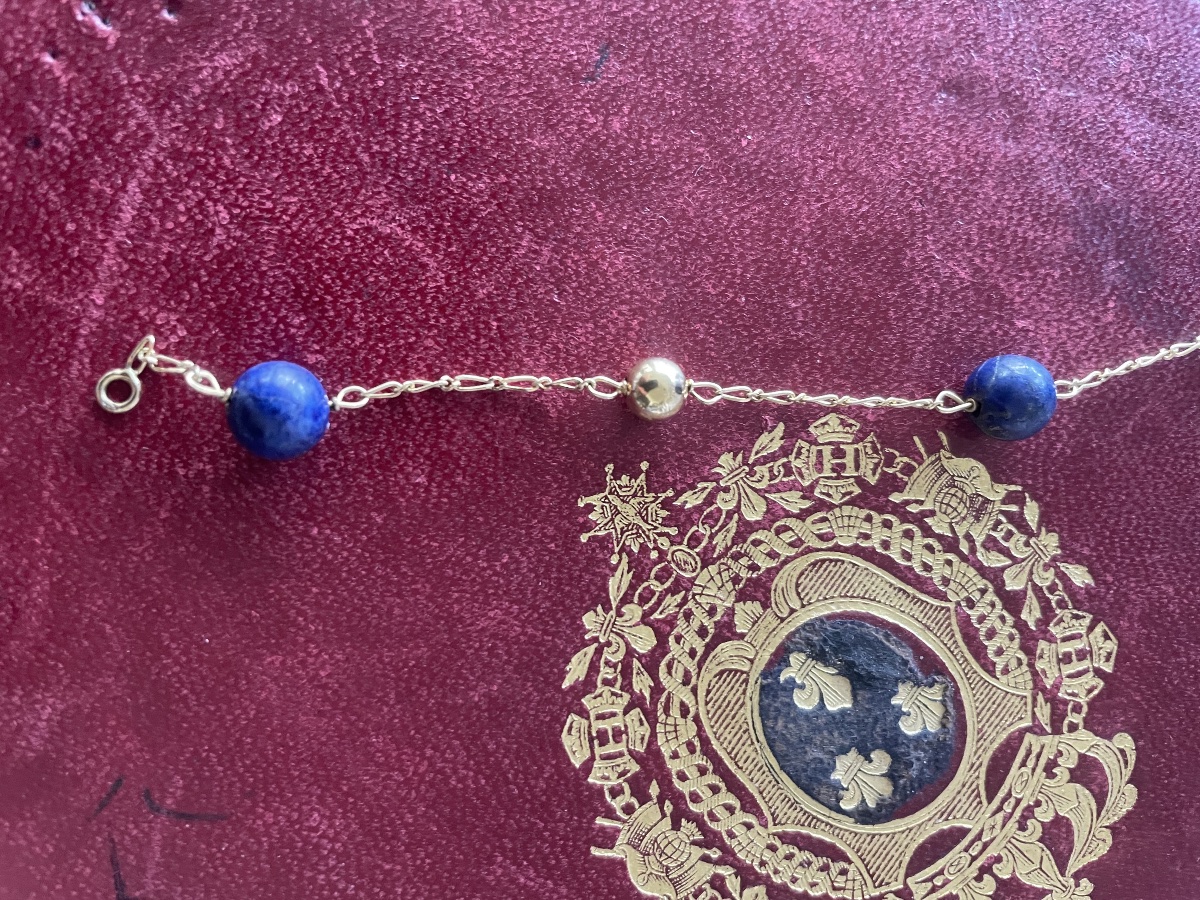 Bracelet or et lapiz Lazuli -photo-7