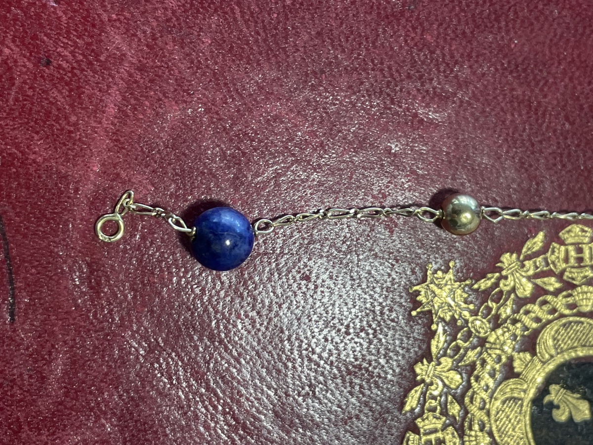 Bracelet or et lapiz Lazuli -photo-8