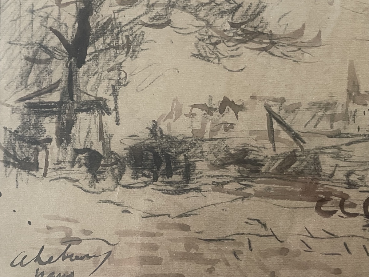 Dessin bord de Seine de Lebourg Albert -photo-2