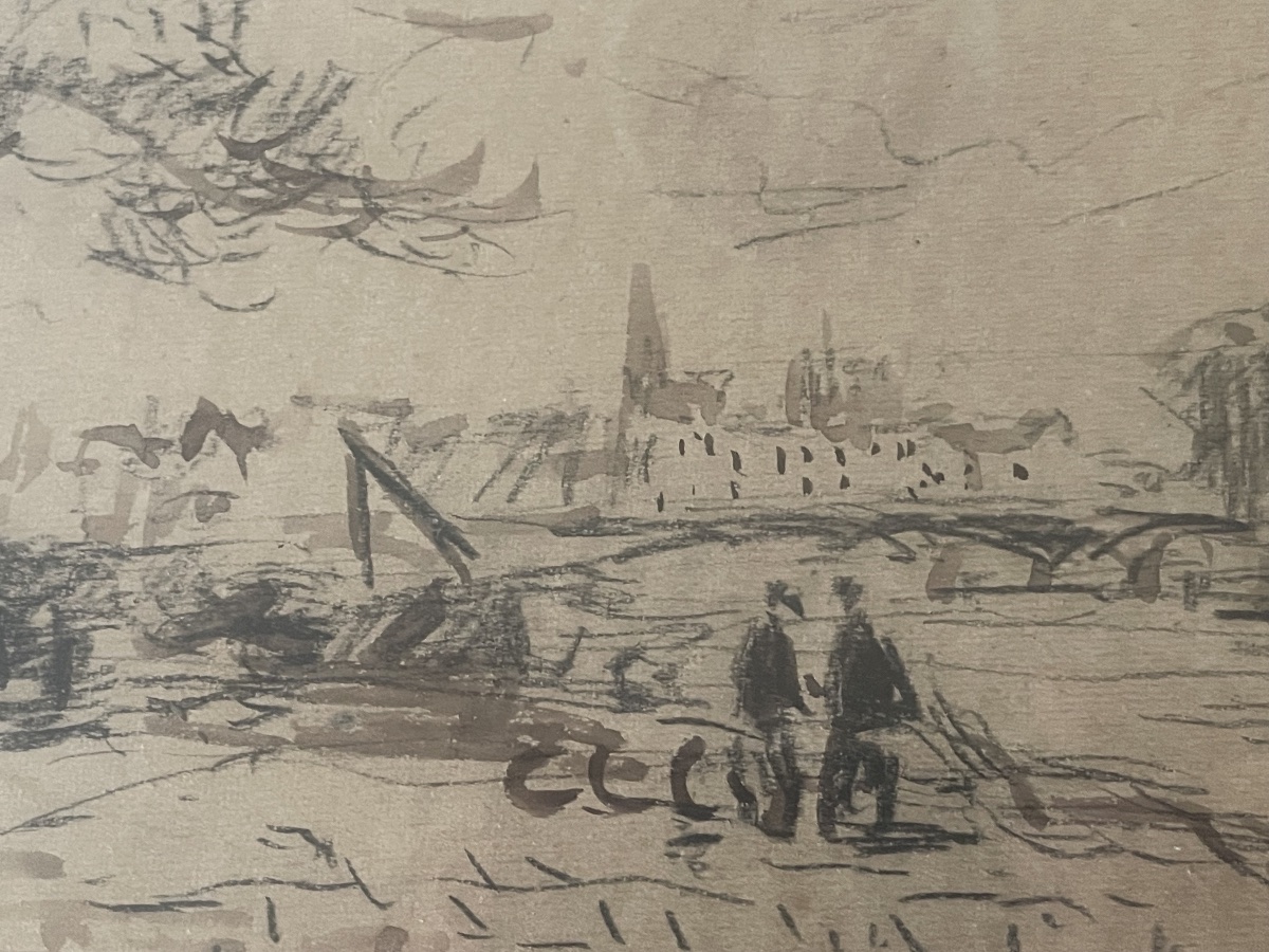 Dessin bord de Seine de Lebourg Albert -photo-3