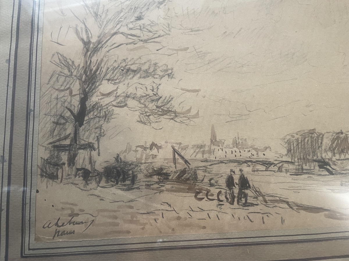 Dessin bord de Seine de Lebourg Albert -photo-4