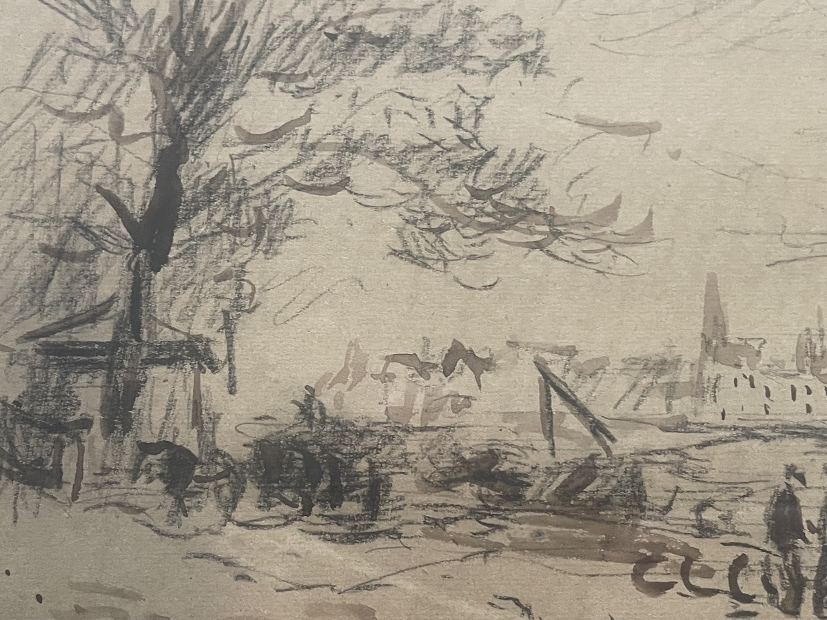 Dessin bord de Seine de Lebourg Albert -photo-6