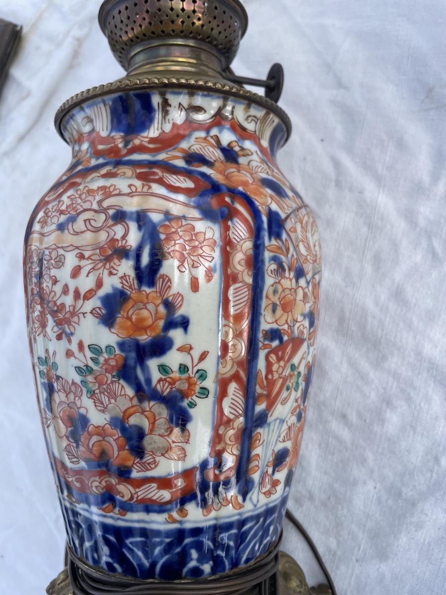 Vase lampe porcelaine imari -photo-3