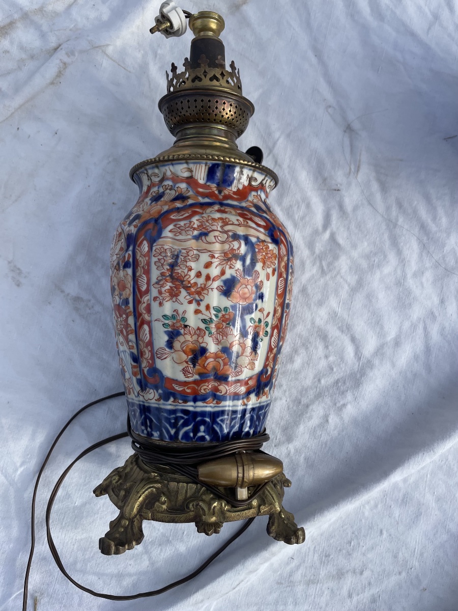 Vase lampe porcelaine imari -photo-3