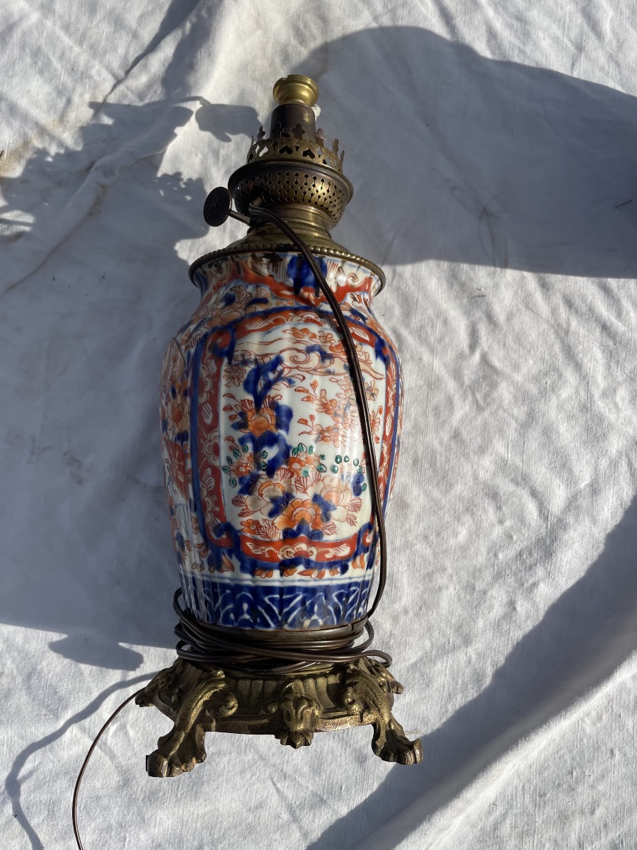 Vase lampe porcelaine imari -photo-4