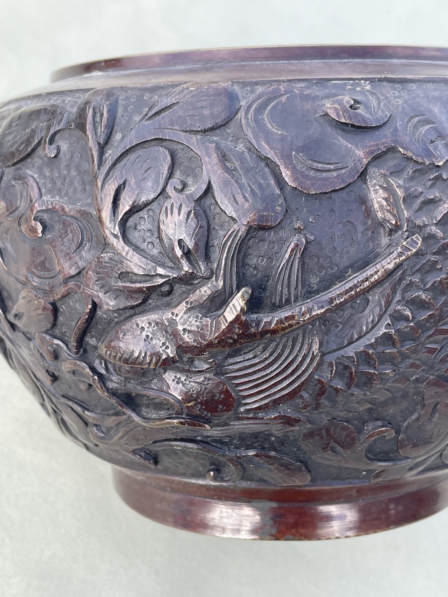 Asian Bronze Bowl  -photo-3