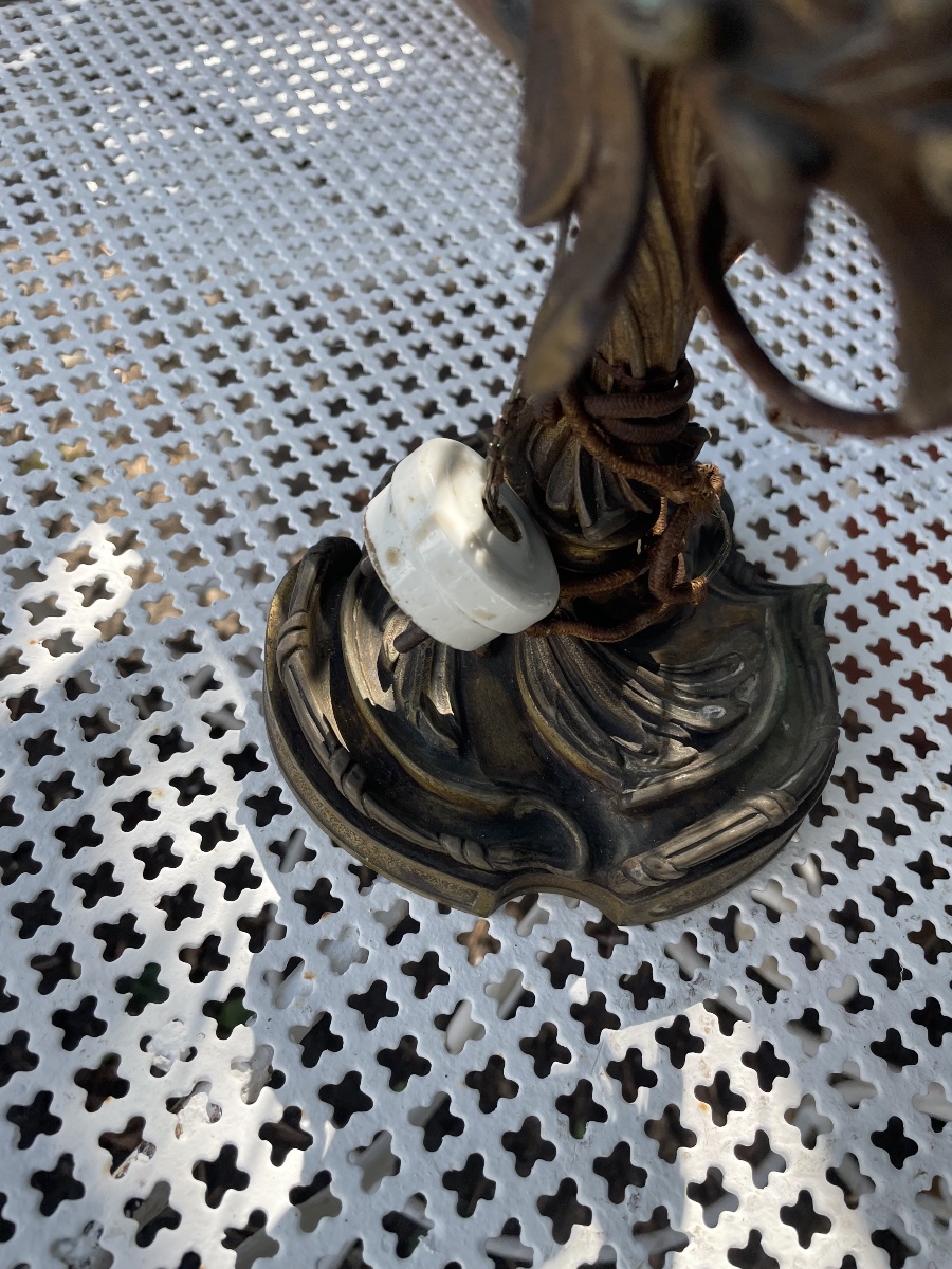 Pair Of 19th-century Bronze Candelabra -photo-2