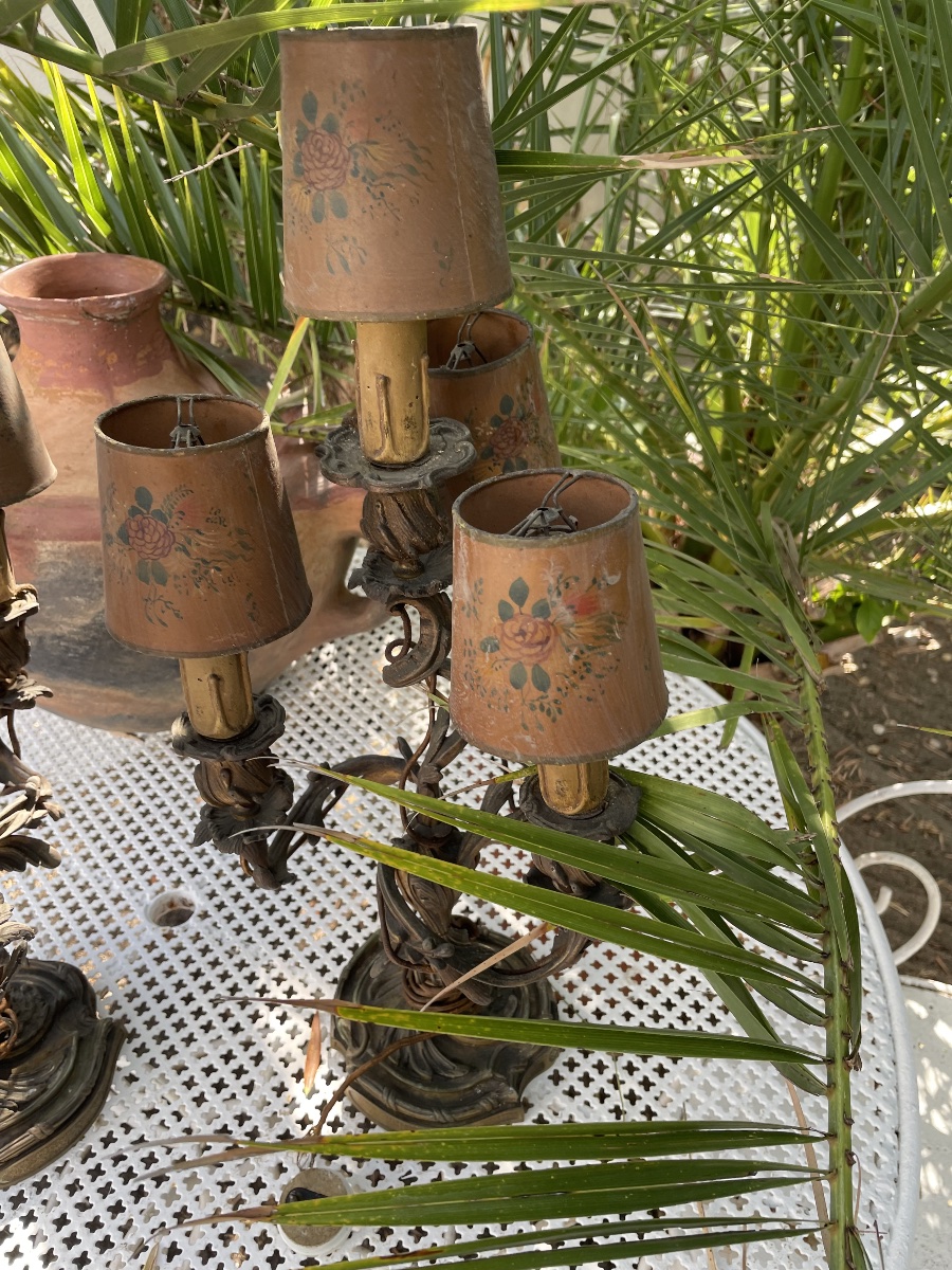 Pair Of 19th-century Bronze Candelabra -photo-4
