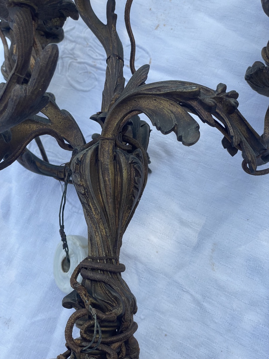 Pair Of 19th-century Bronze Candelabra -photo-7