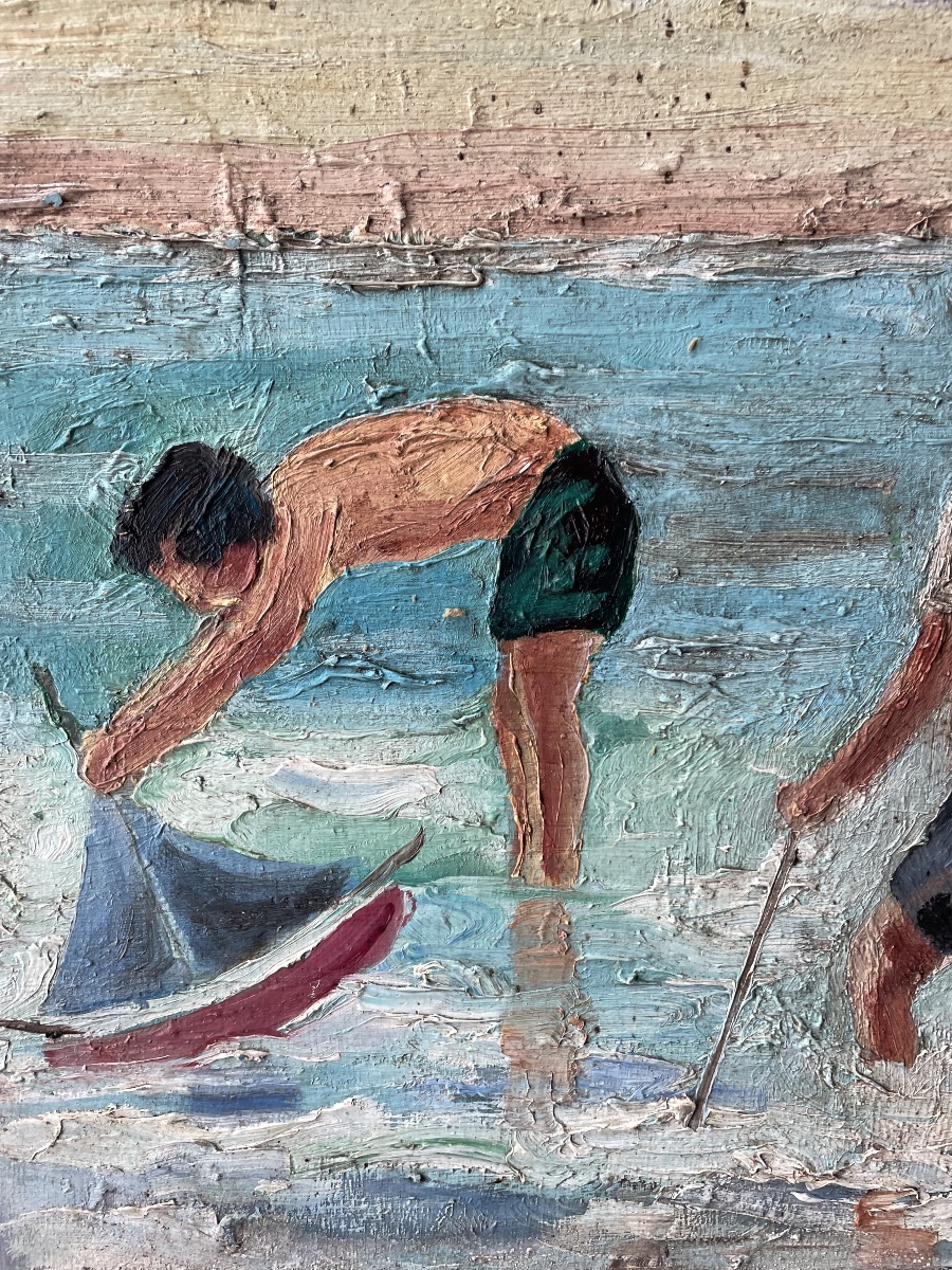 Model Boats And Children By Claude Bernard -photo-2