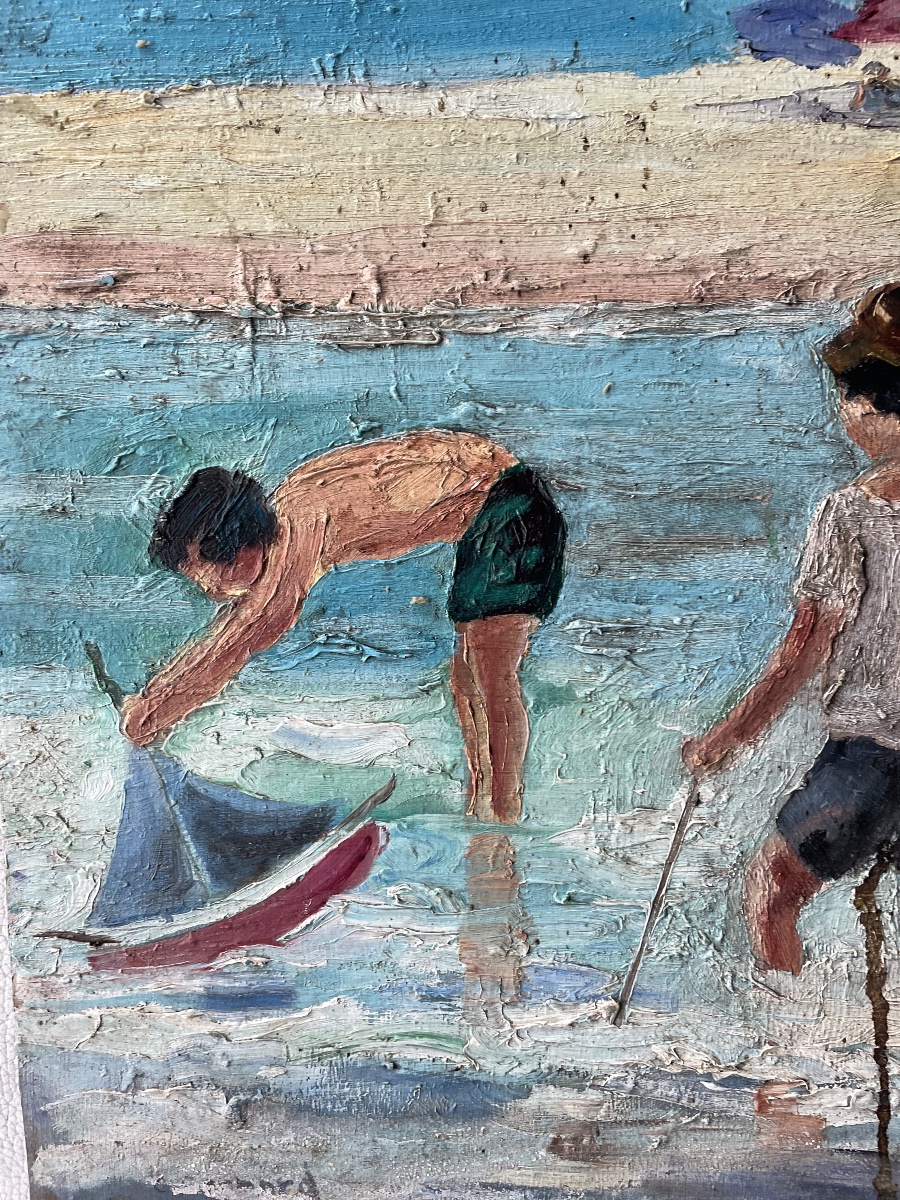 Model Boats And Children By Claude Bernard -photo-4