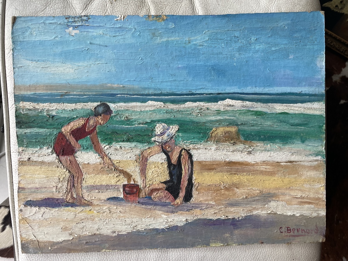 Mother And Child On Claude Bernard Beach -photo-3