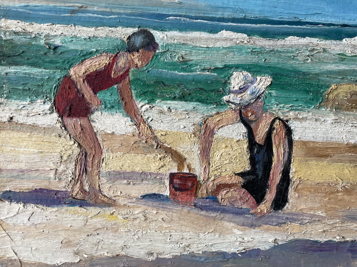 Mother And Child On Claude Bernard Beach -photo-4