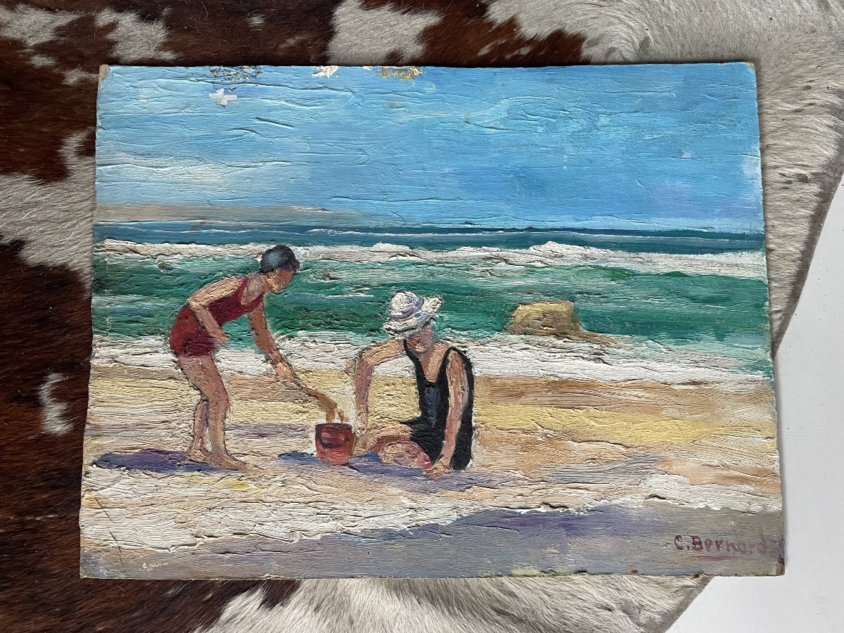 Mother And Child On Claude Bernard Beach -photo-2