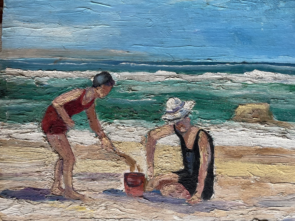 Mother And Child On Claude Bernard Beach -photo-3