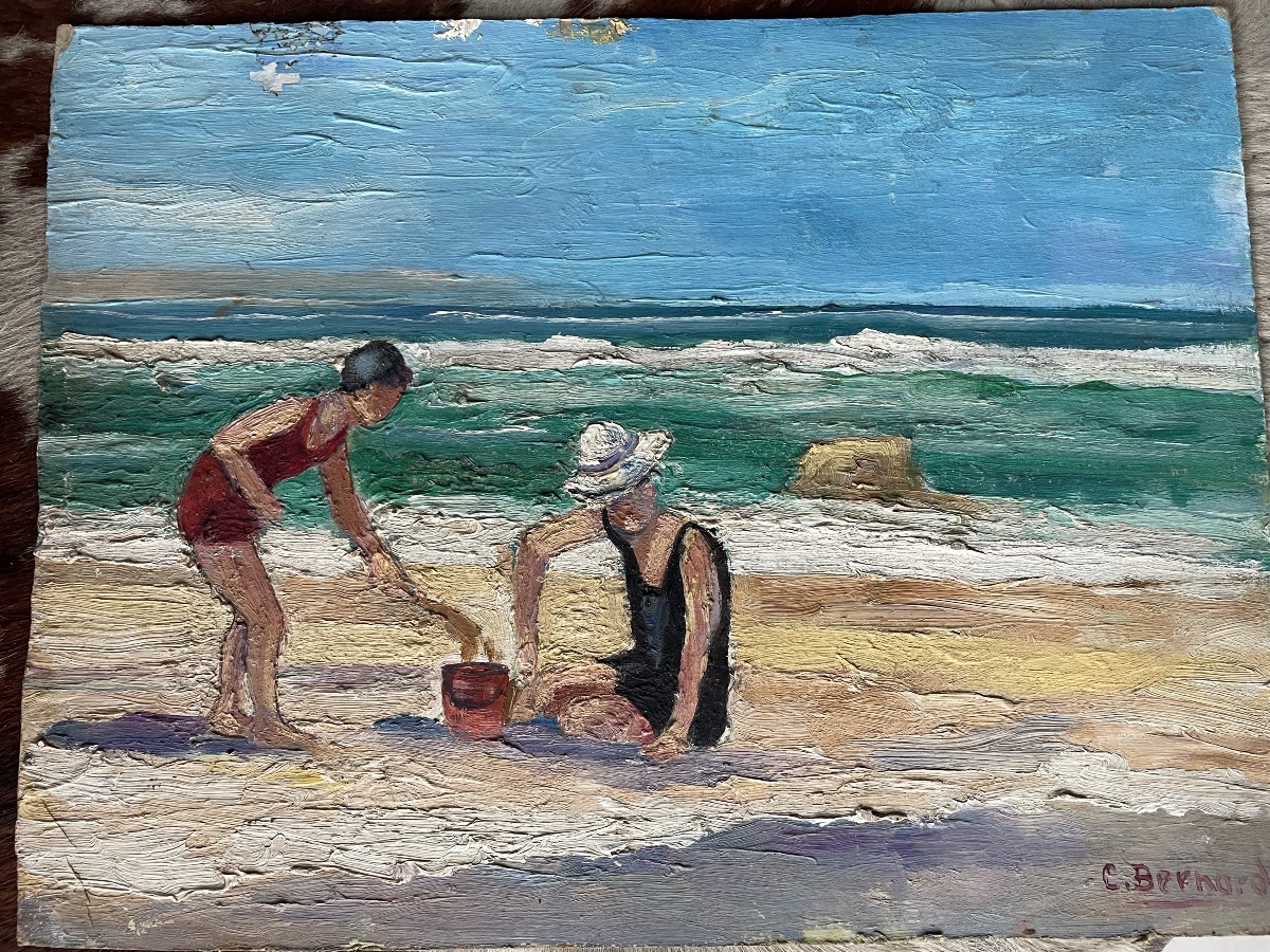Mother And Child On Claude Bernard Beach -photo-4