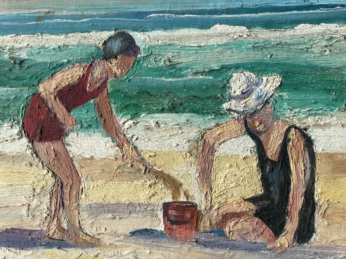 Mother And Child On Claude Bernard Beach -photo-5