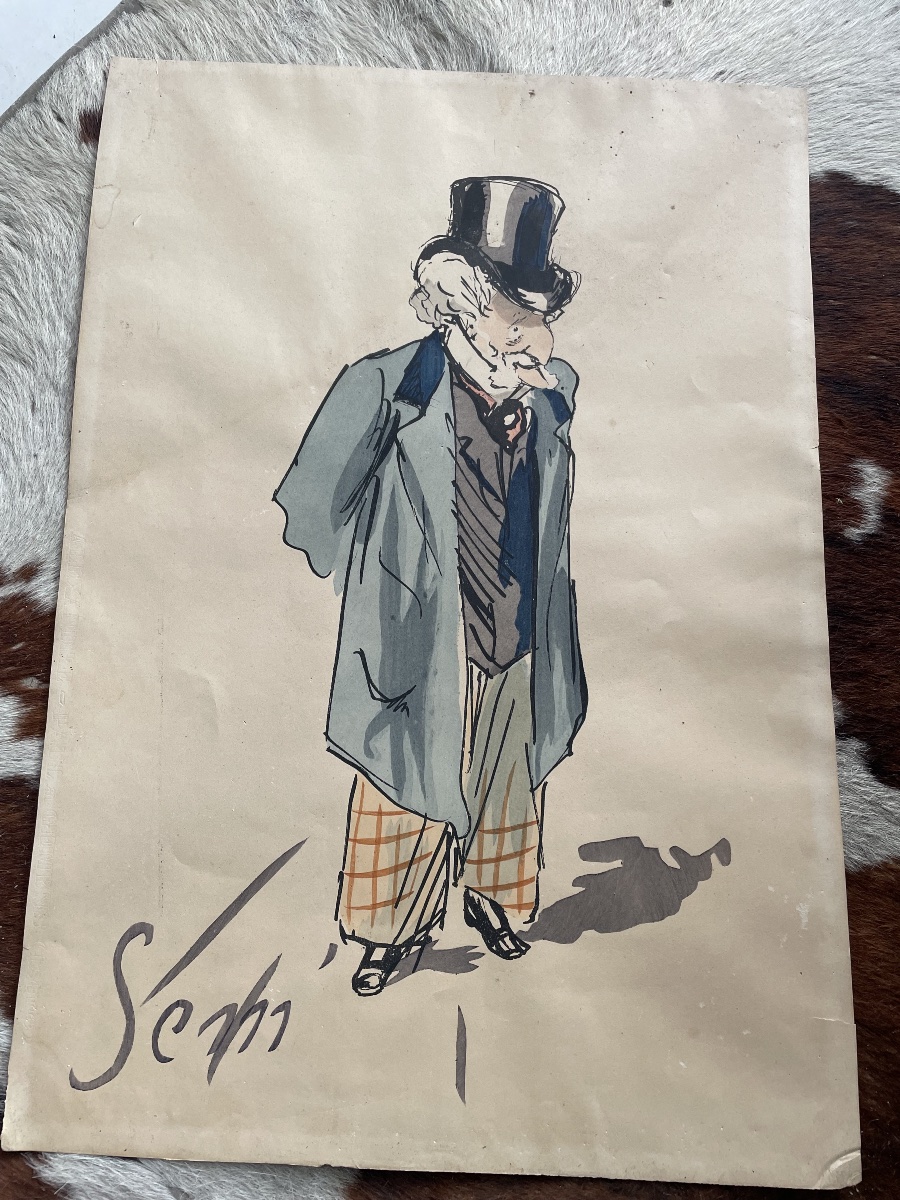 Homme au chapeau de SEM ( Georges  Goursat ) -photo-5