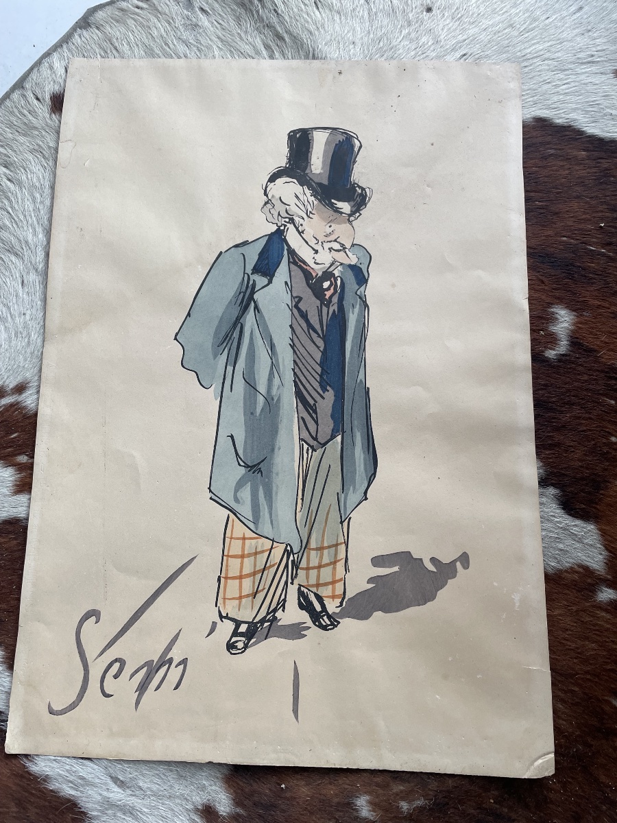 Homme au chapeau de SEM ( Georges  Goursat ) 