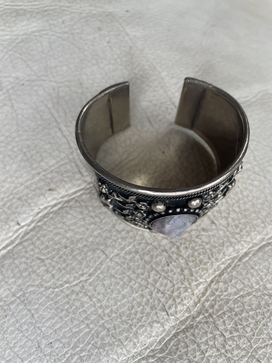Bracelet argent et pierre dure -photo-2