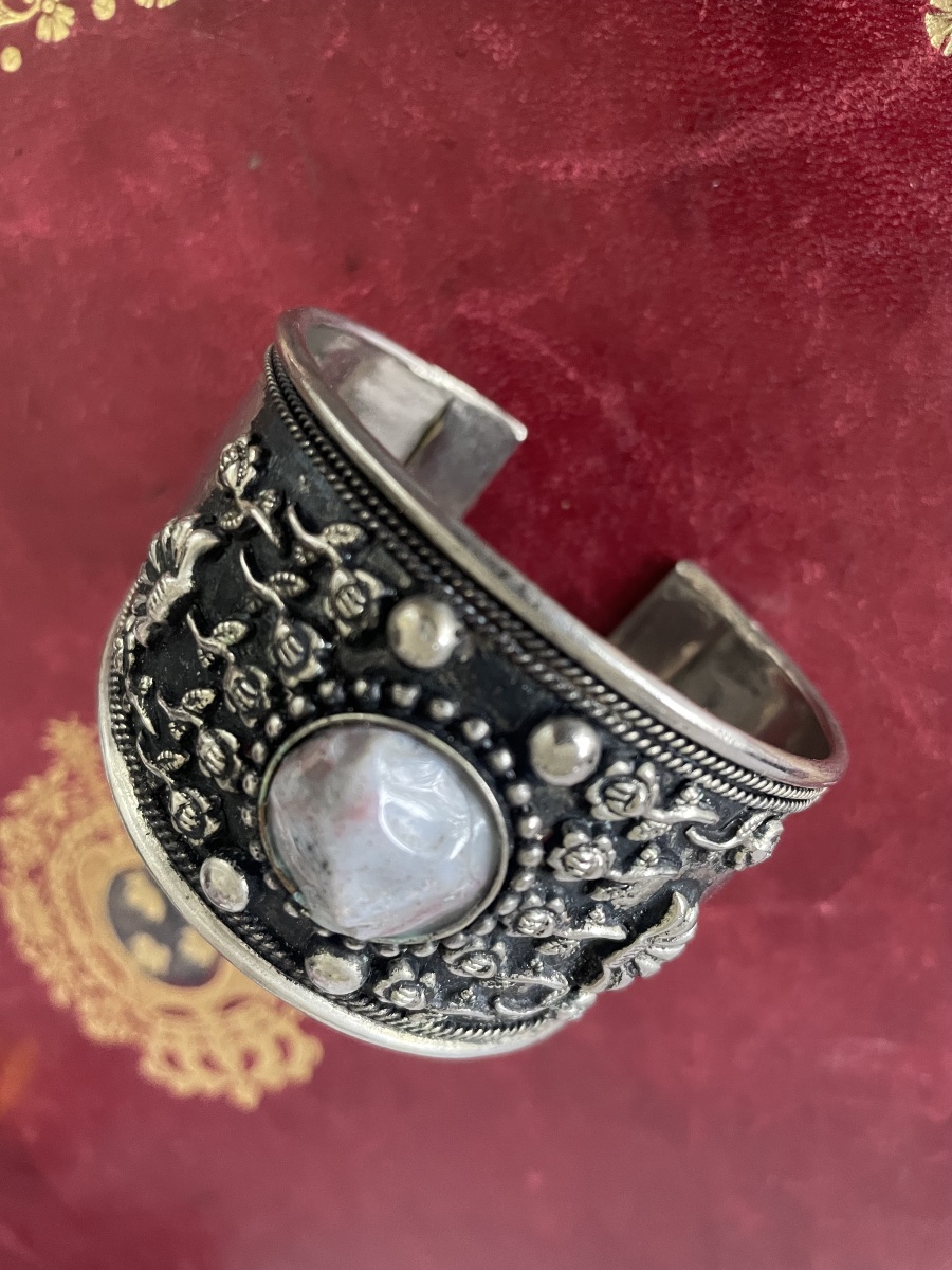 Bracelet argent et pierre dure 
