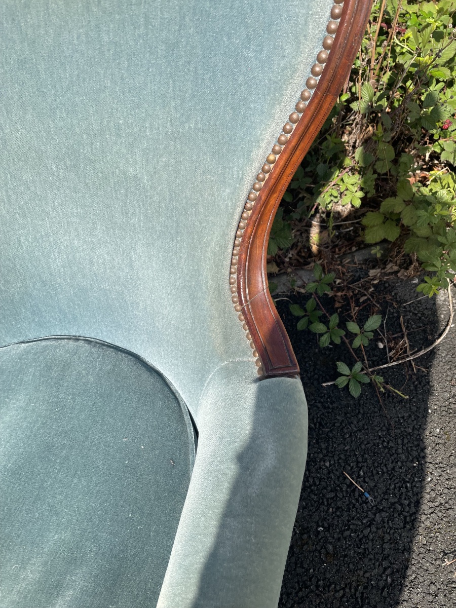 19th-century Mahogany Armchair -photo-2
