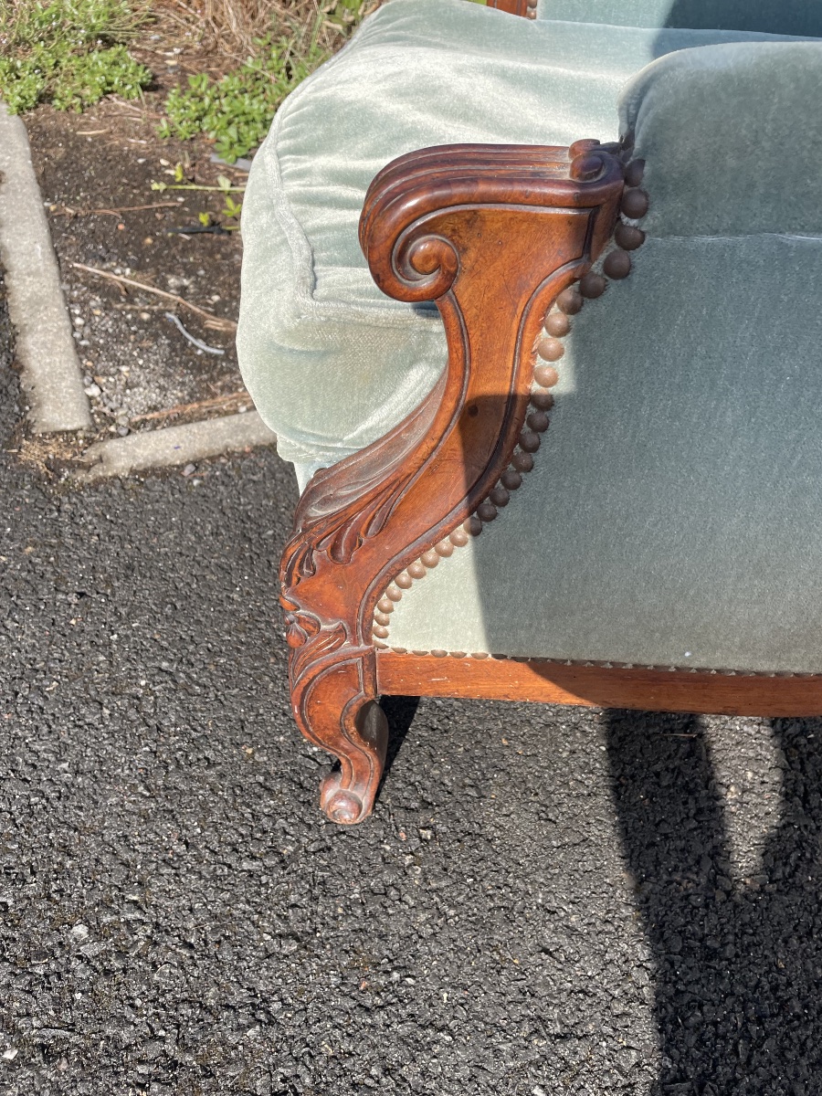 19th-century Mahogany Armchair -photo-3