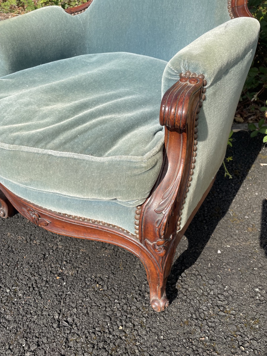 19th-century Mahogany Armchair -photo-4